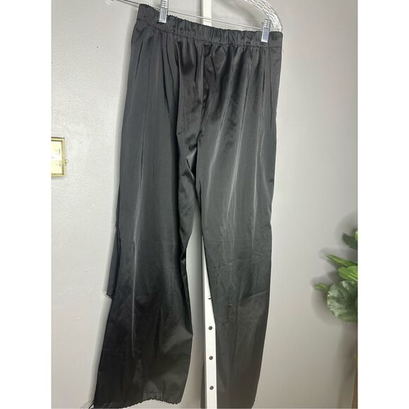 Zara Satin Effect Parachute Pants Black Size X-small New with tag Oversized - Picture 8 of 9